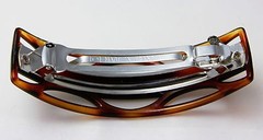MADE IN FRANCE Quality Celluloid Tortoise Shell Medium Barrette Hair Clip T14