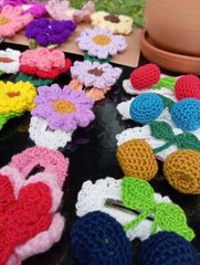 12pcs New Handmade Crochet Snap Hair Clip Girls,Women Fashion Colorful Cute Gift