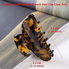 2 Pack Big Hair Claw Clips Tortoise Shell Nonslip Large Big tortoise hair clip