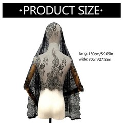 Lightweight Breathable Lace Veil With Fine Detailing For Comfortable Wear