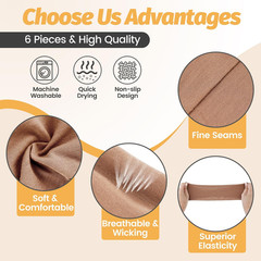 Headbands for Women – 6 Pack Wide Elastic Hair Bands | Stretchy Sweatbands Hair
