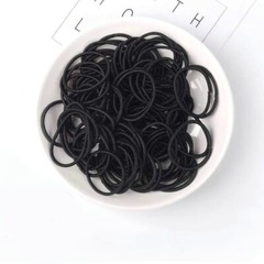 100-Mini Small Thin Elastics Snag Free Hair Bands Ponytail Bobbles Mixed colours