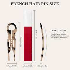 10 PCS 2.83 in Small French Hair Pins for Women Prestige Hair Pins for All Hair