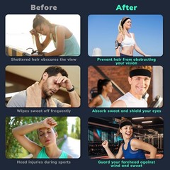 Sweatbands Sports Headband for Men & Women – Terry Cloth Moisture-Wicking Sports