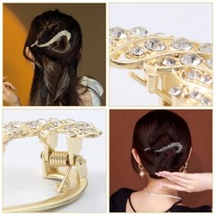 4.25″ Sparkling Created Crystal 1 Count (Pack of 2), 2Pcs Twisted Clip