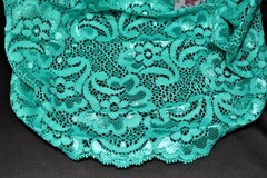 Bolder Band Headband Peacock Teal Green Turquoise Floral Lace