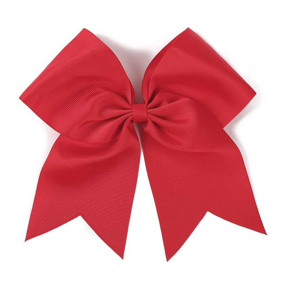 7 Inch Red Jumbo Solid Color Bows with Alligator Hair Clips For Girls and Women