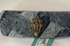Kurt Geiger Eagle Kingston Denim Hair Barrette Rare Discontinued