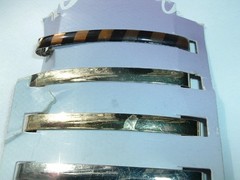 7 NEW BLACK GOLD SILVER SLIDE HAIR BARRETTES FOR THIN HAIR