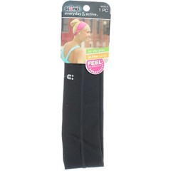 2 Pack Scunci Everyday & Active Non Slip Grip Headwrap, Black