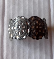 VTG Brevete SGDG French Barrette Hair Clip Silver Tone Mother Pearl