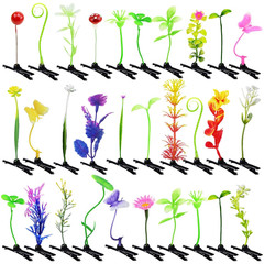 30 Pcs Bean Sprout Hair Clips Plant Hairpins Grass Barrette Hair Accessories