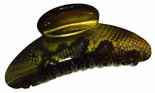 Parcelona French Golden Choco Dark Brown medium Covered Spring Jaw Hair Claw