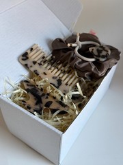 Tortoiseshell Hair Accessories Gift Set – Claw Clip, Comb, Scrunchie & Hair Tie