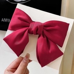 Satin large bow hair clip for women model hair accessory Regular Dance Parties
