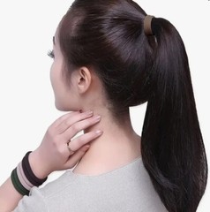 50Pcs Black Large Hair Ties Bands Elastic Women Girl Ponytail Holders