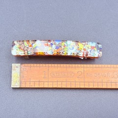 Murano Glass Hair Barrette Clip 2.5″ Colorful Italy NIB