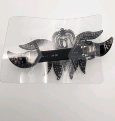 Vintage Style Green Rhinestone Leaf Hair Clip New on Card