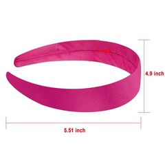 30 Pcs Satin Headbands, 1 Inch, 30 Colors, Hard, Plastic, Fabric, DIY, Craft