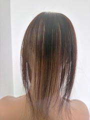 2.8″x4.7″Thin Lace 100%Human Hair Topper Cover Top Hairline Parting Line 10″~12″