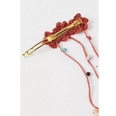 Free People Bohemian Crochet Ariana Ost Blooms Barrette NWT Semi Precious Stones