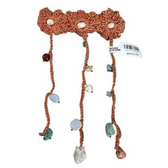 Free People Bohemian Crochet Ariana Ost Blooms Barrette NWT Semi Precious Stones
