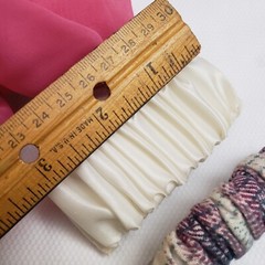 Vintage 1980s Lot of Fabric Hair Barrettes with French Metal Clips