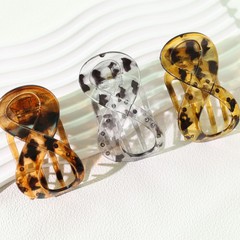 3Pcs/Set Elegant Acrylic Matte Hair Clips – Large Unisex Solid Color Plastic Hai
