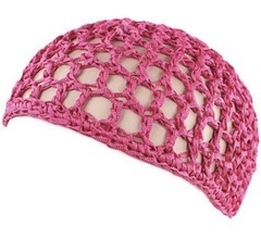 Pink And Baby Blue Mesh Hair Net Crochet Cap 2 Pc Sleeping Night Head Cover