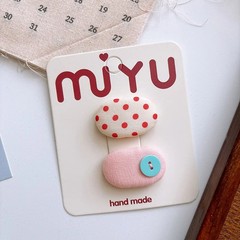 Korean Style Sweet Fabric Teardrop Baby Hair Clips for Girls Anti-Slip Bangs Bar