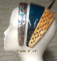 2 in wide HEART HARD HEADBANDS cutout see thru u pick