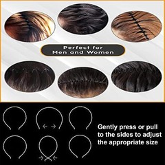 6Pcs Metal Headbands Wave Style Hair Hoop Sports Non-slip Hair Accessories US