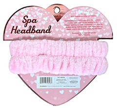 Spa Headband with Bow For Daily Makeup and Skincare Routines – Pink & White