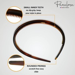 Parcelona French Thin Set of 2 Tortoise Shell Brown and Black