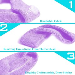 3 Pack Men & Women Sweatband Headband Terry Cloth Moisture Wicking for Sports Te