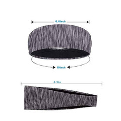 3 Pack Sports Headbands Moisture-Wicking Running Yoga Gym Non Slip Sweatbands