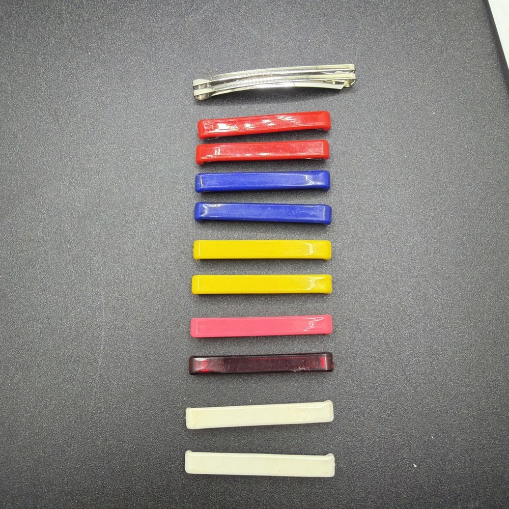 Goody Hair Stay Tight Barrettes Clasp Clip 1.5” Colored Vintage Set Of 11