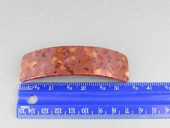 Burg barrette plastic marbled pattern rectangle hair clip accessory 3.25″ long