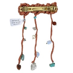 Free People Bohemian Crochet Ariana Ost Blooms Barrette NWT Semi Precious Stones