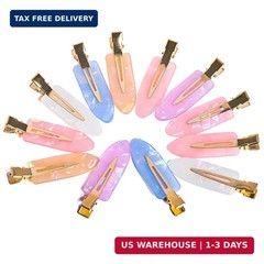 12 Pcs No Crease & No Bend Hair Clips for Styling, Creaseless Flat Hair Clips fo