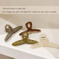 Big Hair Claw Clips – Butterfly 1 Count (Pack of 4), JellyHairClips4