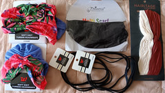 Black Skinny Headband & Turban Head Wrap Multi Use Scarf Lot Hairitage Knit
