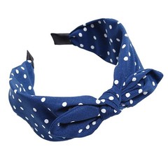 3 Pack Women’s Wide Polka Dots Headwraps Hair Band with Bow Assorted Colors