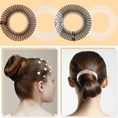 WILLBOND 14 Pcs Flexible Stretch Headbands – Circular Tooth Hair Combs, Plast…