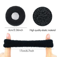 12 Pack Terry Cloth Cotton Elastic Stretchy Thick Hair Ties No Crease Band