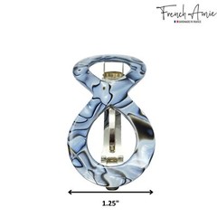 French Amie Infinity Loop 3” Cellulose Handmade Automatic Hair Barrette
