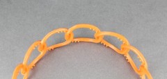 Orange headband chain link plastic 1.25″ wide headband hair band accessory