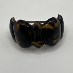 VTG Brevete SGDG French Hair Barrette Ponytail Clip Holder Faux Tortoise Brown
