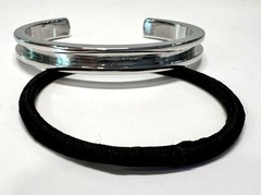 Maria Shireen The Original Athleisure Stainless Steel Silver Hair Tie Bracelet
