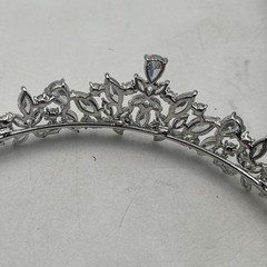Believe by Brilliance Silver Plated Tiara Crown Cubic Zirconia Bride Princess